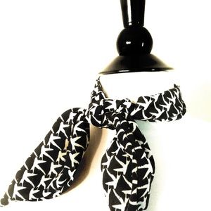 🏝 Womens black bird Neckerchief - neck scarf